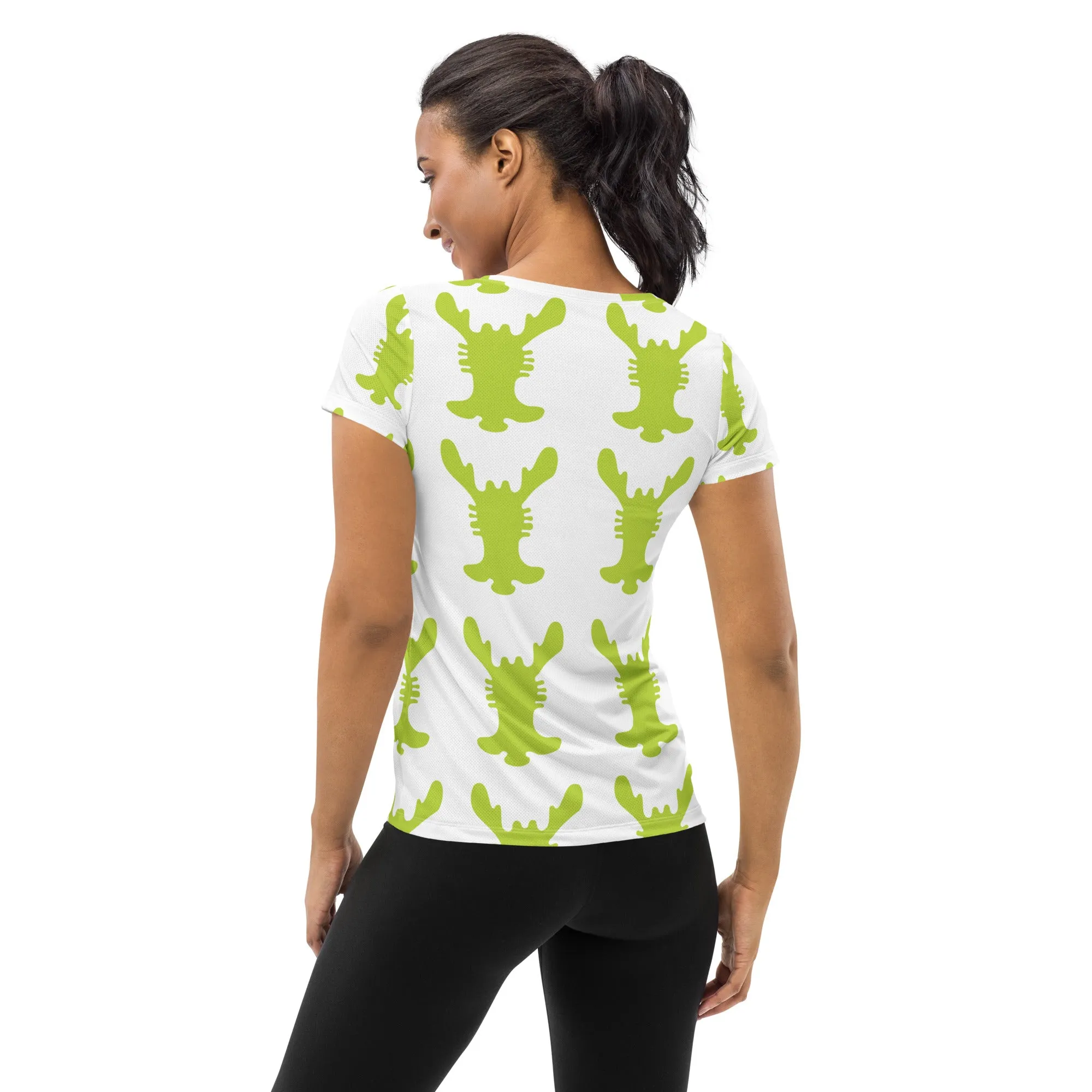 All-Over Print Women's Athletic T-shirt | The Rabbit Ear Textile