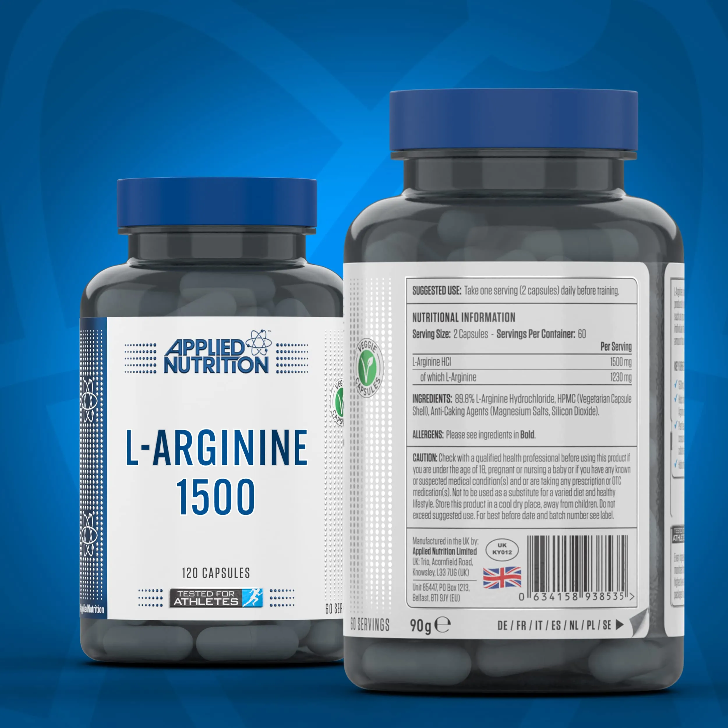 Applied Nutrition L-Arginine 1500 - 120 caps (EAN 634158938535)