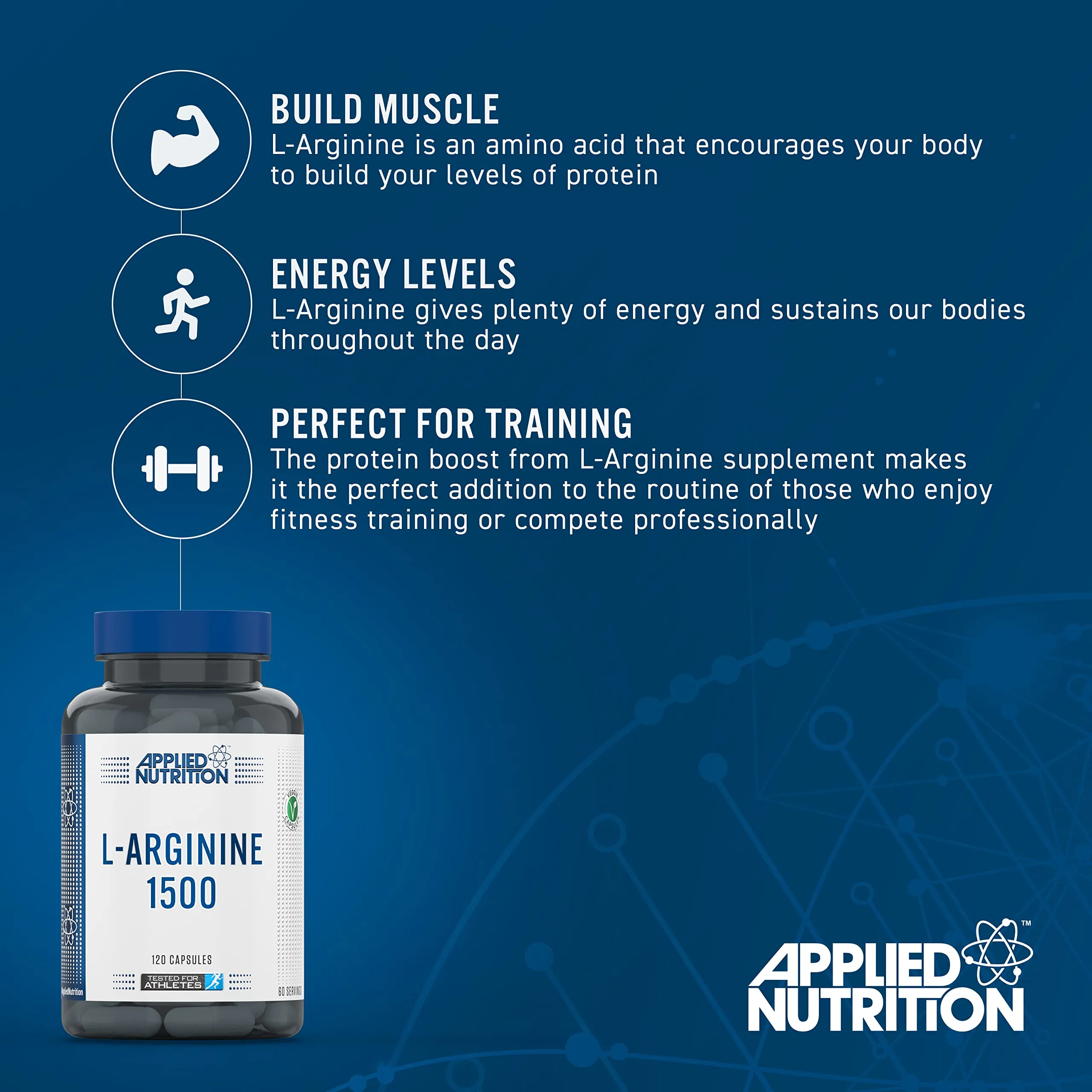 Applied Nutrition L-Arginine 1500 - 120 caps (EAN 634158938535)
