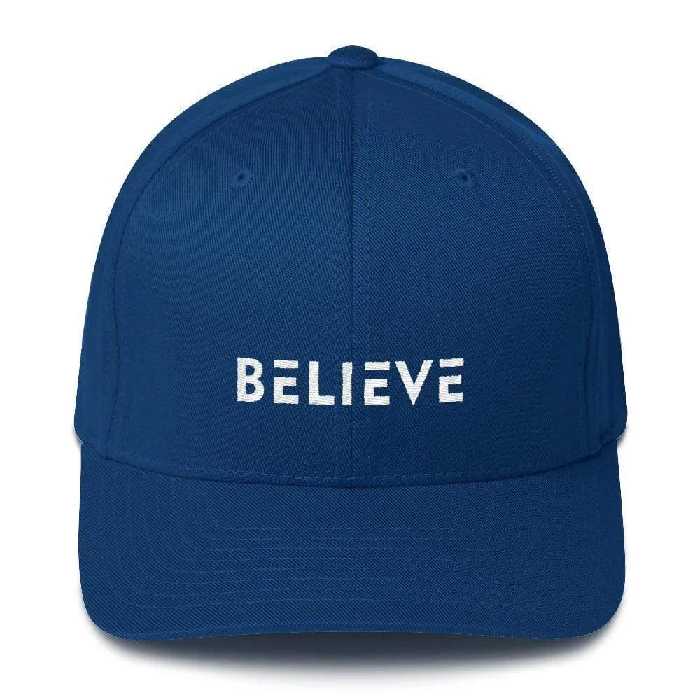 Believe Fitted Flexfit Twill Baseball Hat