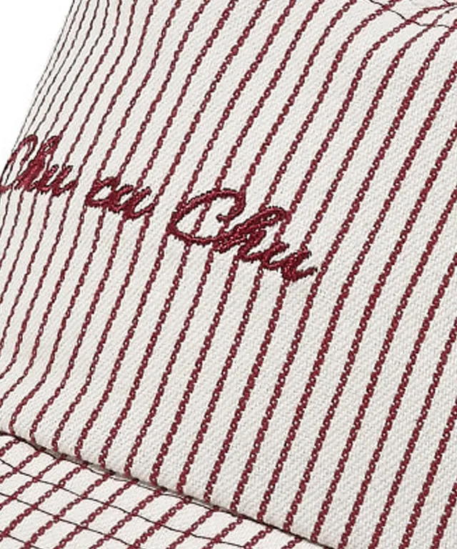 CHUCUCHU Stripe Bucket Hat - Wine