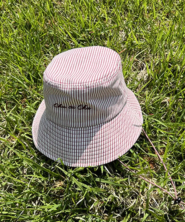 CHUCUCHU Stripe Bucket Hat - Wine