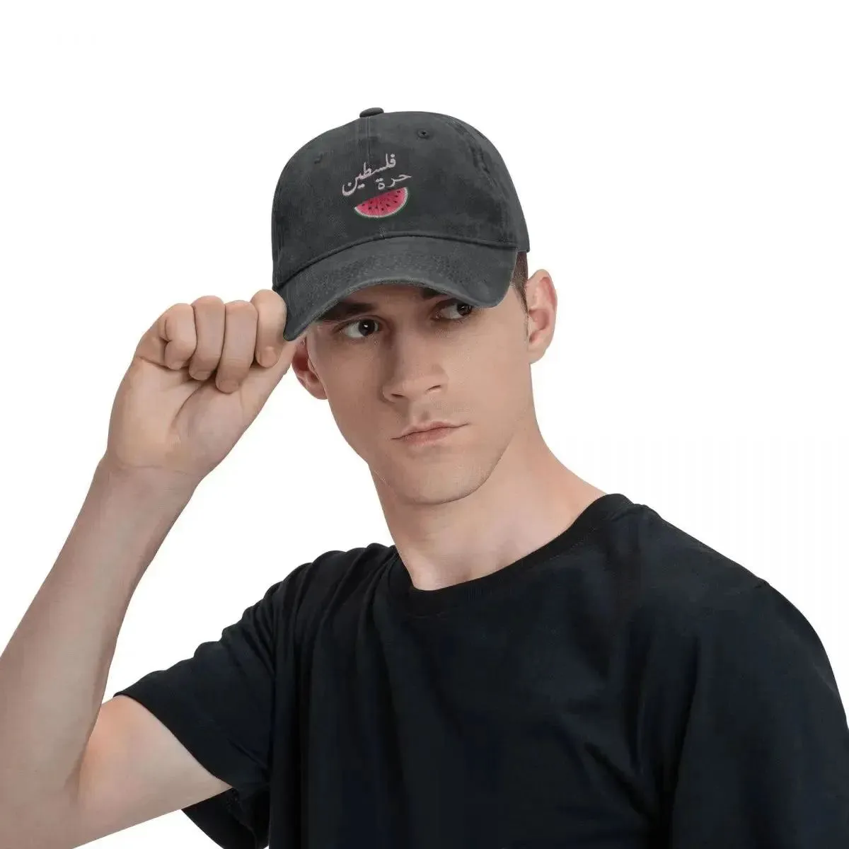 Cool Palestine Washed Baseball Cap Watermelon Cool Casual Trucker Hat Summer Female Male Kpop Rock Sun Visors Baseball Caps