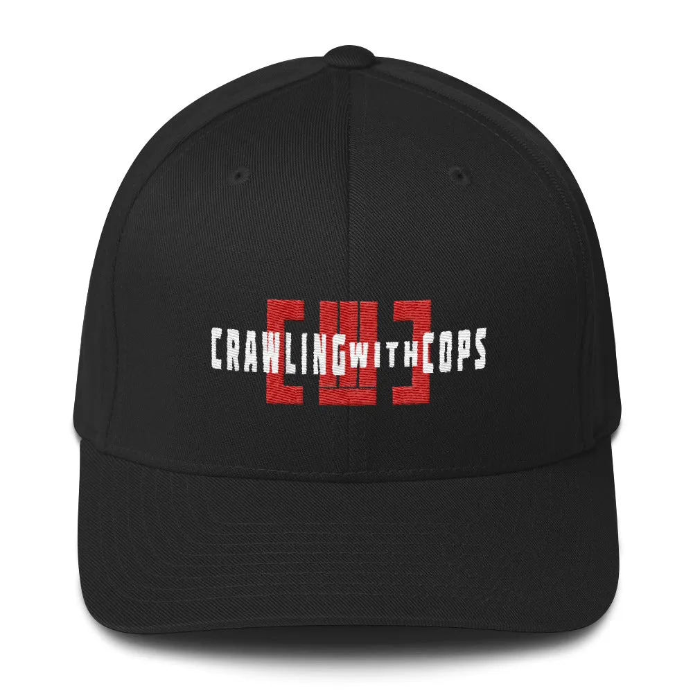 Crawling With Cops - Structured Twill Cap with Embroidered Logos