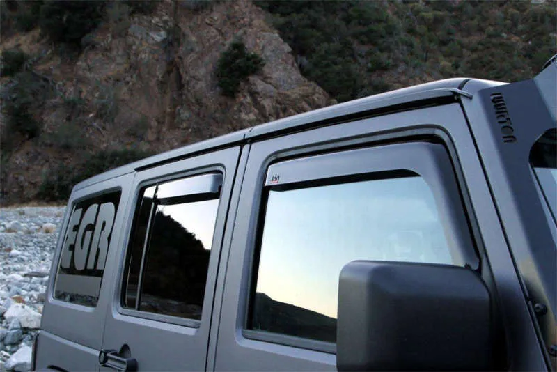 EGR 07  Jeep Wrangler JK In-Channel Window Visors - Set of 4
