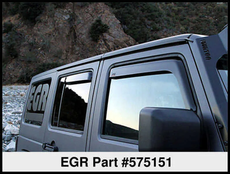 EGR 07  Jeep Wrangler JK In-Channel Window Visors - Set of 4