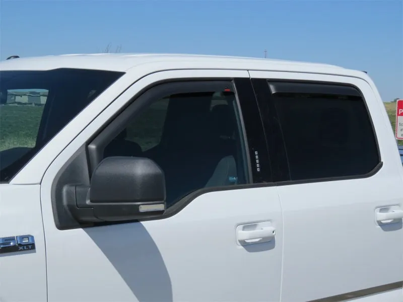 EGR 15  Ford F150 Crew Cab In-Channel Window Visors - Set of 4 - Matte (573495)