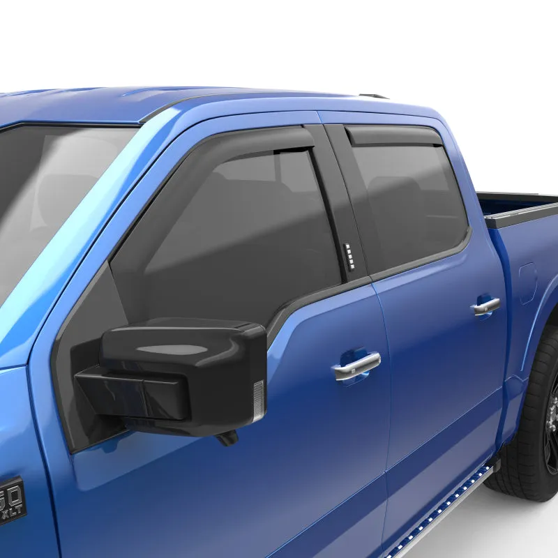 EGR 15  Ford F150 Crew Cab In-Channel Window Visors - Set of 4 - Matte (573495)
