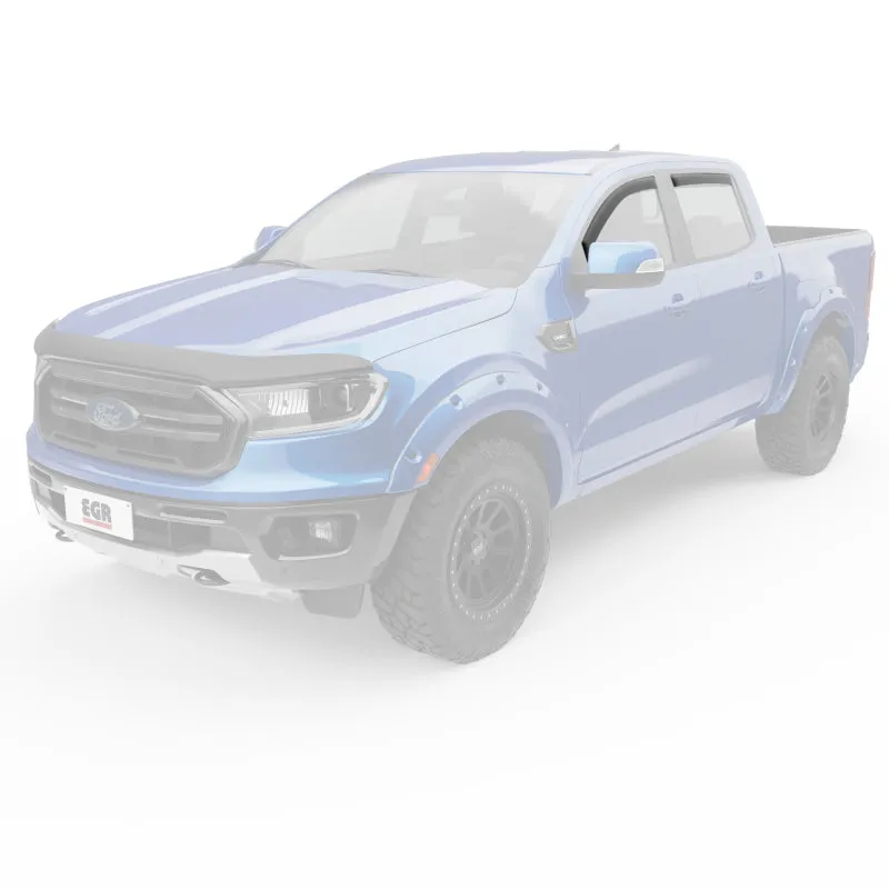 EGR 19  Ford Ranger Crew Cab In-Channel Window Visors - Dark Smoke - Set of 4 (573551)