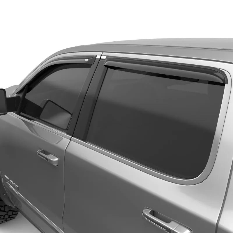EGR 2019 Dodge Ram 1500 Crew Cab Tape-On Window Visors Set of 4 - Dark Smoke