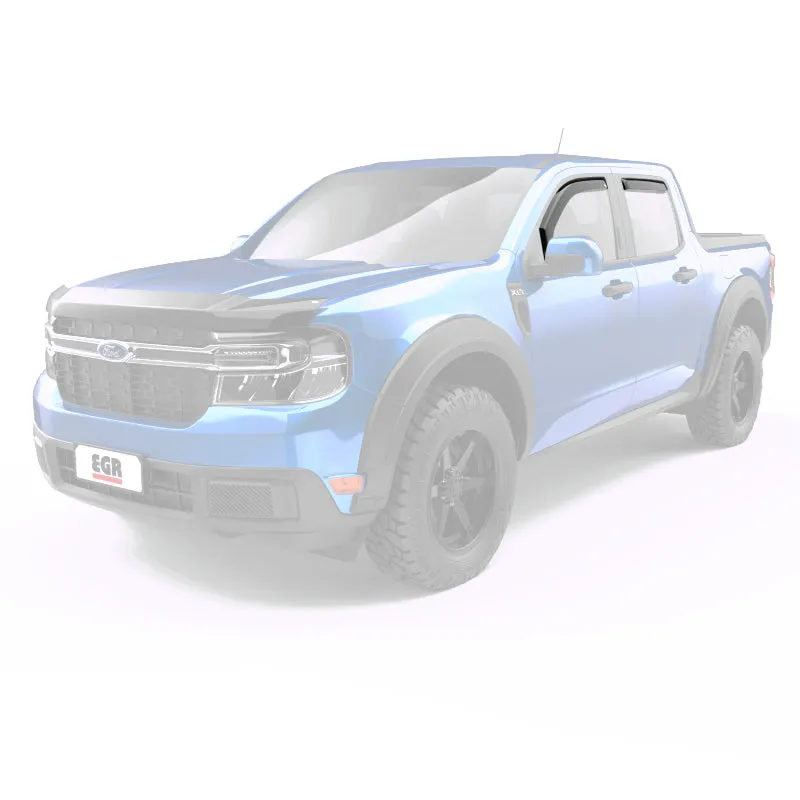 EGR 2022  Ford Maverick In Channel Window Visors Front/Rear Set - Matte Black Crew Cab