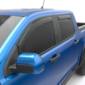 EGR 2022  Ford Maverick In Channel Window Visors Front/Rear Set - Matte Black Crew Cab