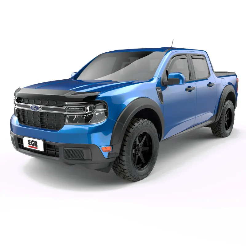 EGR 2022  Ford Maverick In Channel Window Visors Front/Rear Set - Matte Black Crew Cab