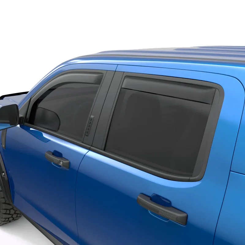 EGR 2022  Ford Maverick In Channel Window Visors Front/Rear Set - Matte Black Crew Cab