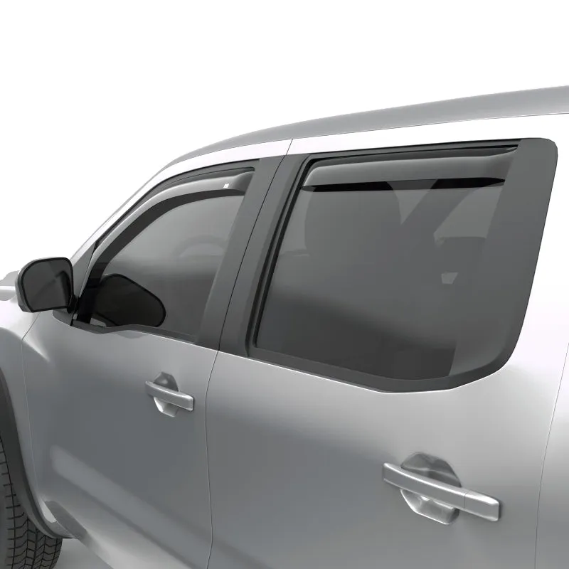 EGR 2022  Nissan Frontier In Channel Window Visors Front/Rear Set - Dark Smoke Crew Cab