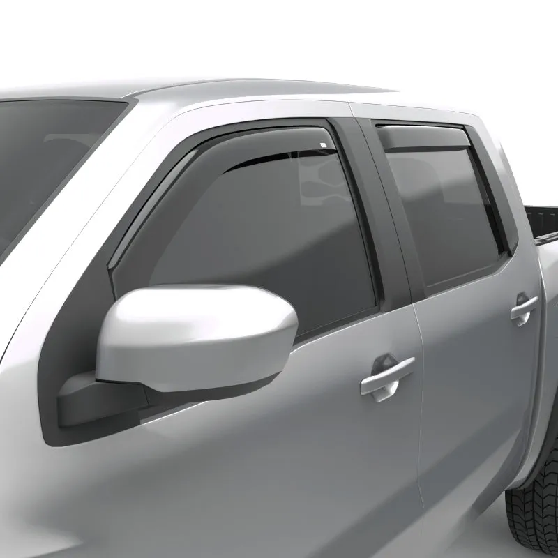 EGR 2022  Nissan Frontier In Channel Window Visors Front/Rear Set - Dark Smoke Crew Cab