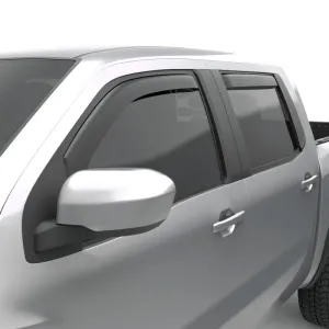 EGR 2022  Nissan Frontier In Channel Window Visors Front/Rear Set Matte Black Crew Cab