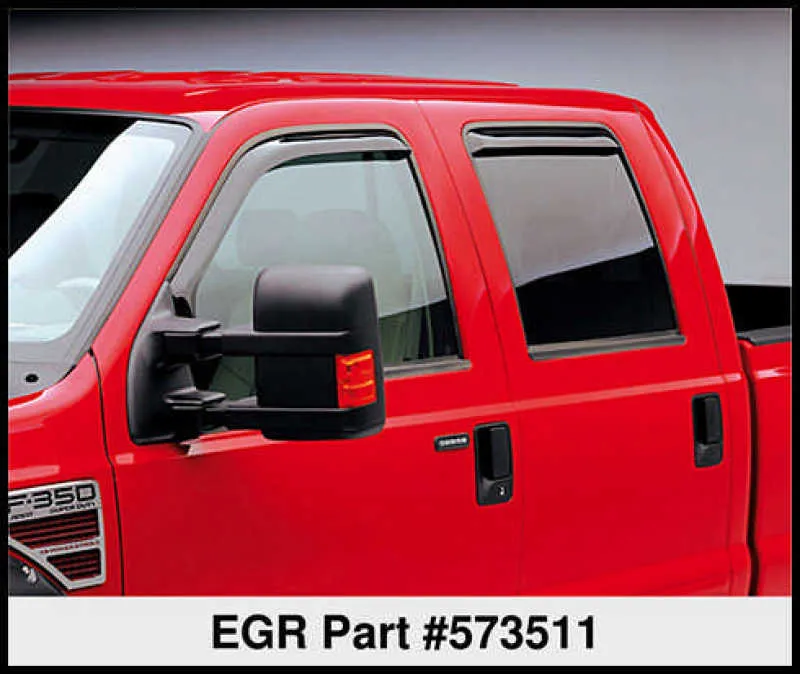 EGR 99  Ford Super Duty Crew Cab In-Channel Window Visors - Set of 4 (573511)