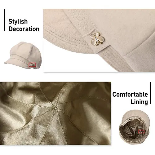 Ladies Winter Newsboy Cap