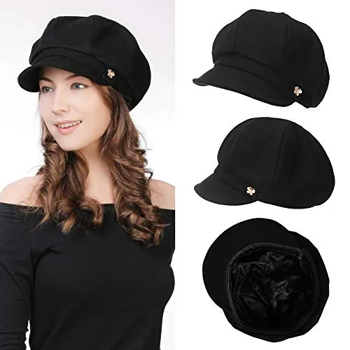 Ladies Winter Newsboy Cap