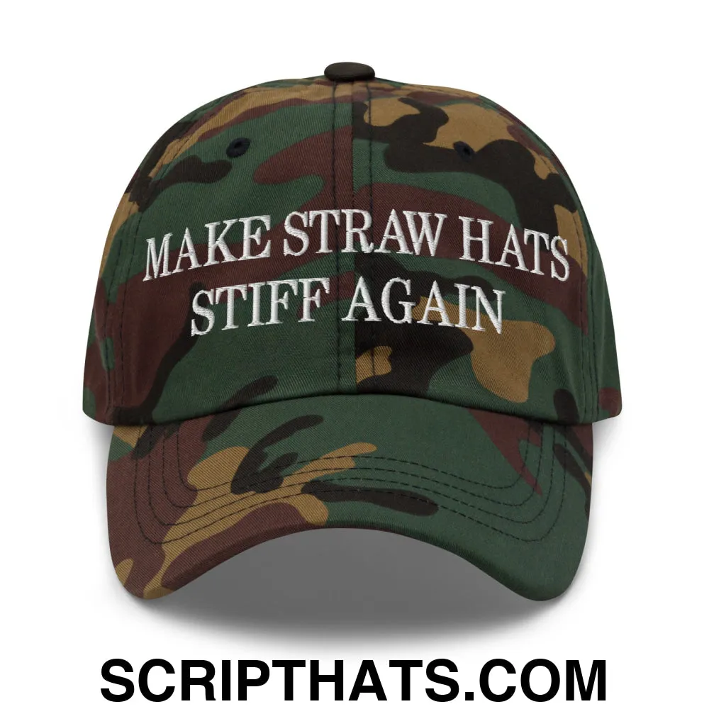 Make Straw Hats Stiff Again Embroidered Unstructured Dad Hat