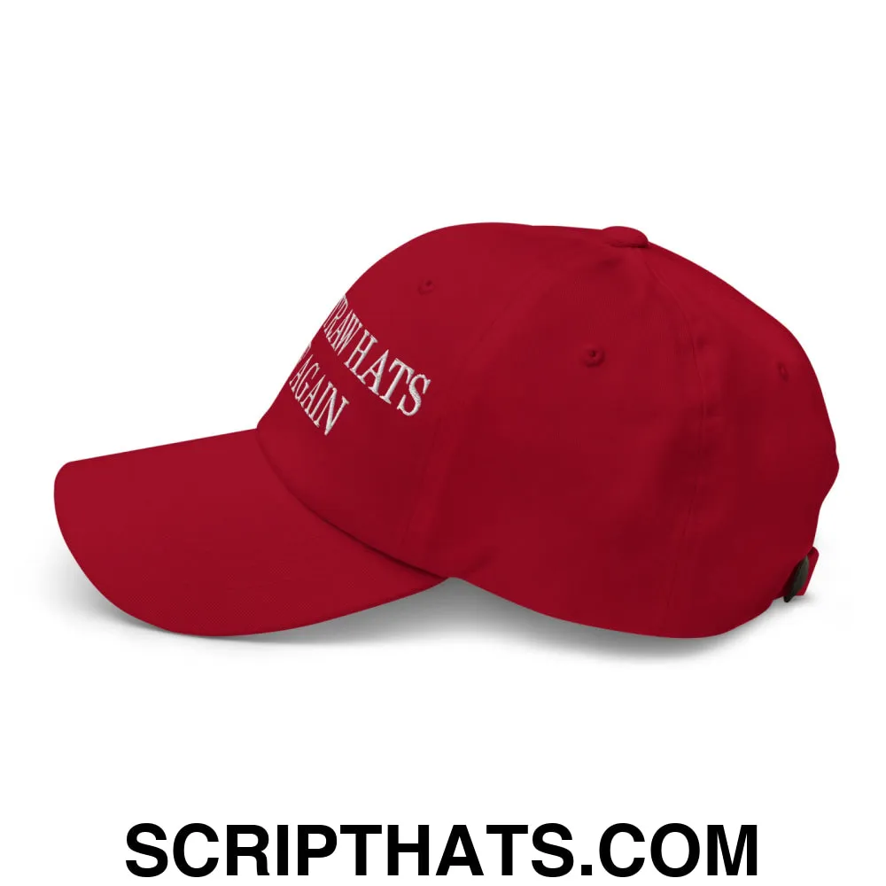 Make Straw Hats Stiff Again Embroidered Unstructured Dad Hat