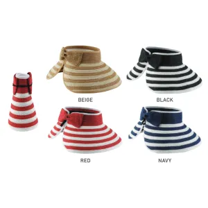 Nautical Striped Roll-Up Visor Collection - Model FH331