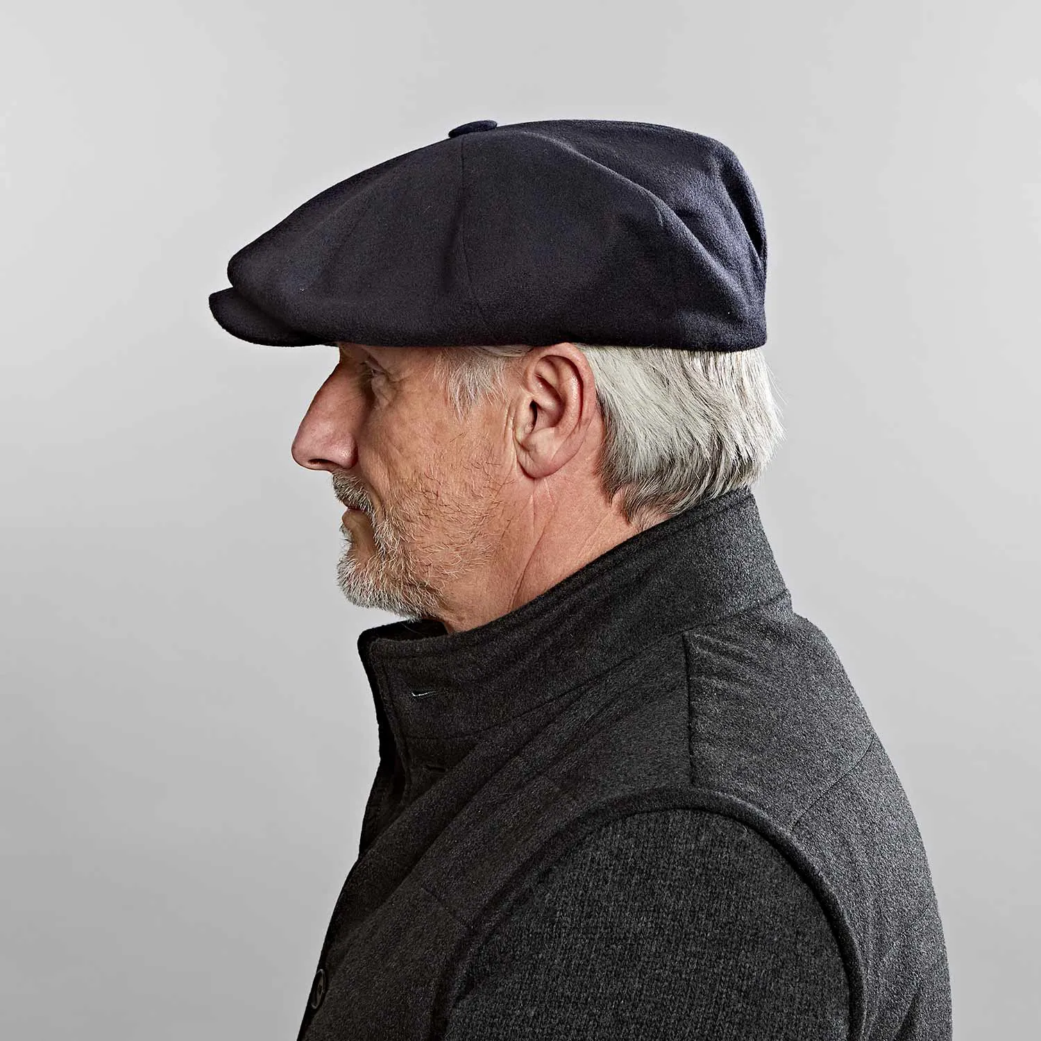 Navy Cashmere Gatsby Cap