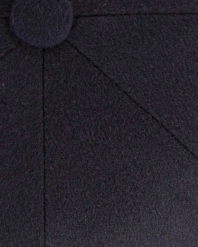 Navy Cashmere Gatsby Cap