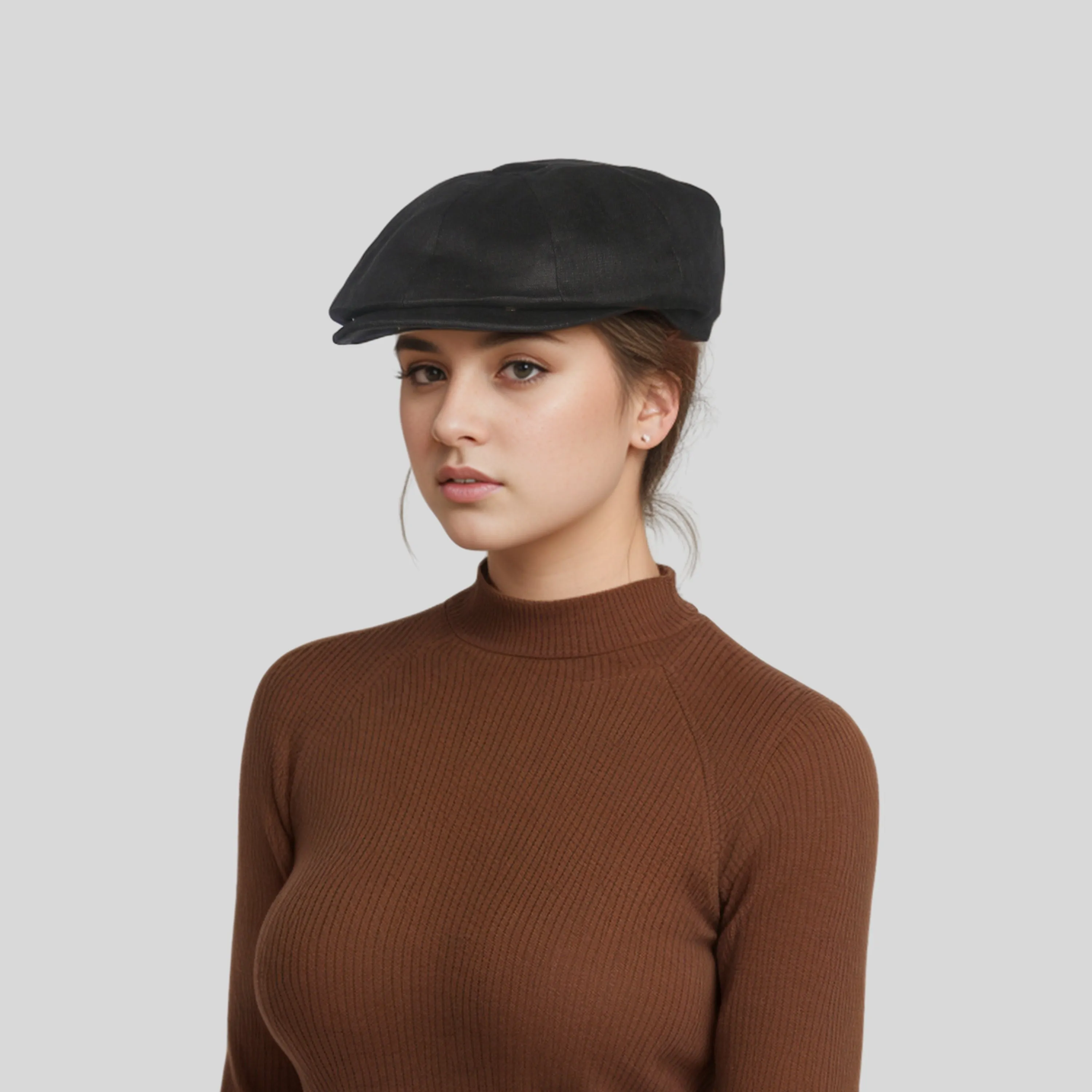 Newsboy Caps 100% Linen Plain Baker Boy Men's Flat Cap