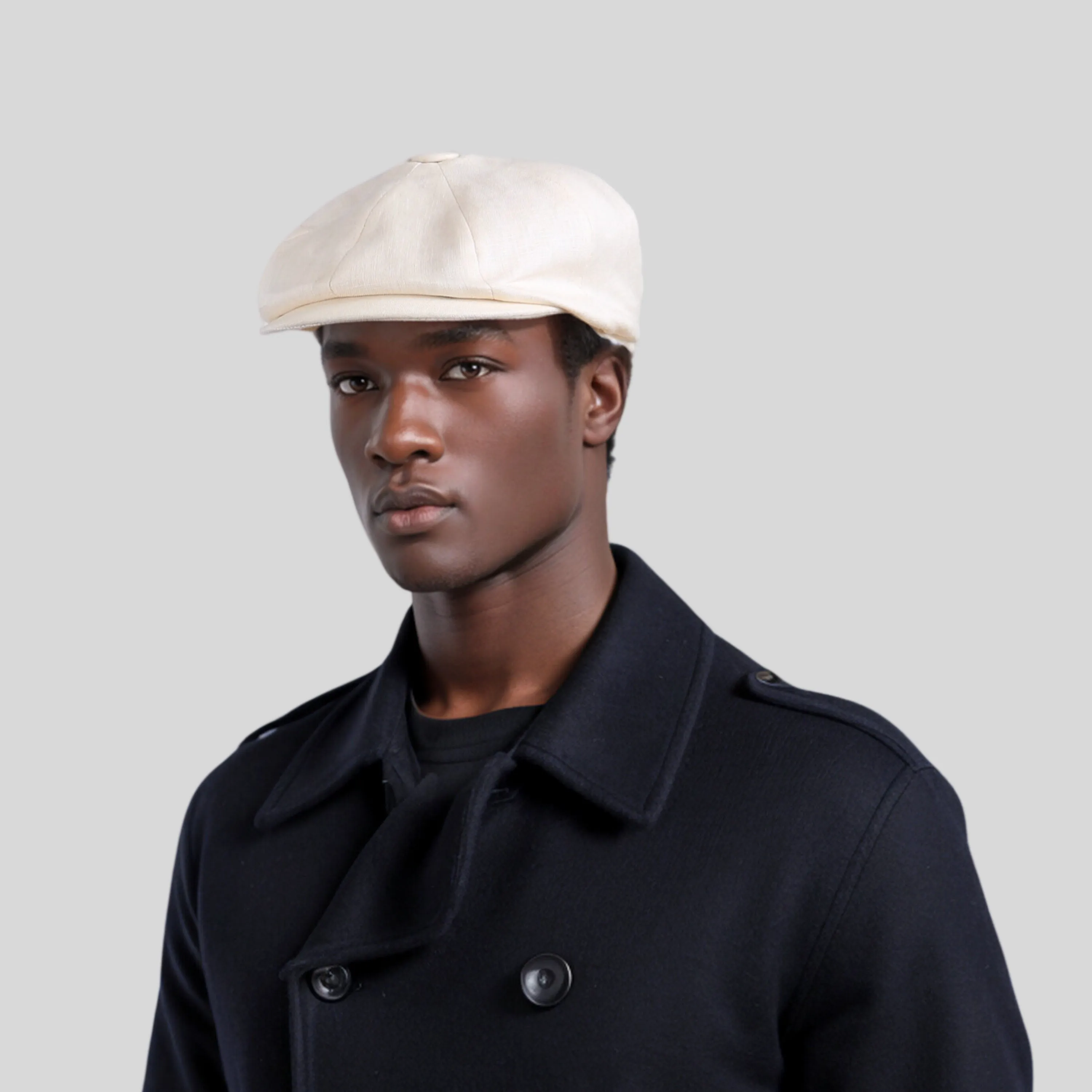 Newsboy Caps 100% Linen Plain Baker Boy Men's Flat Cap