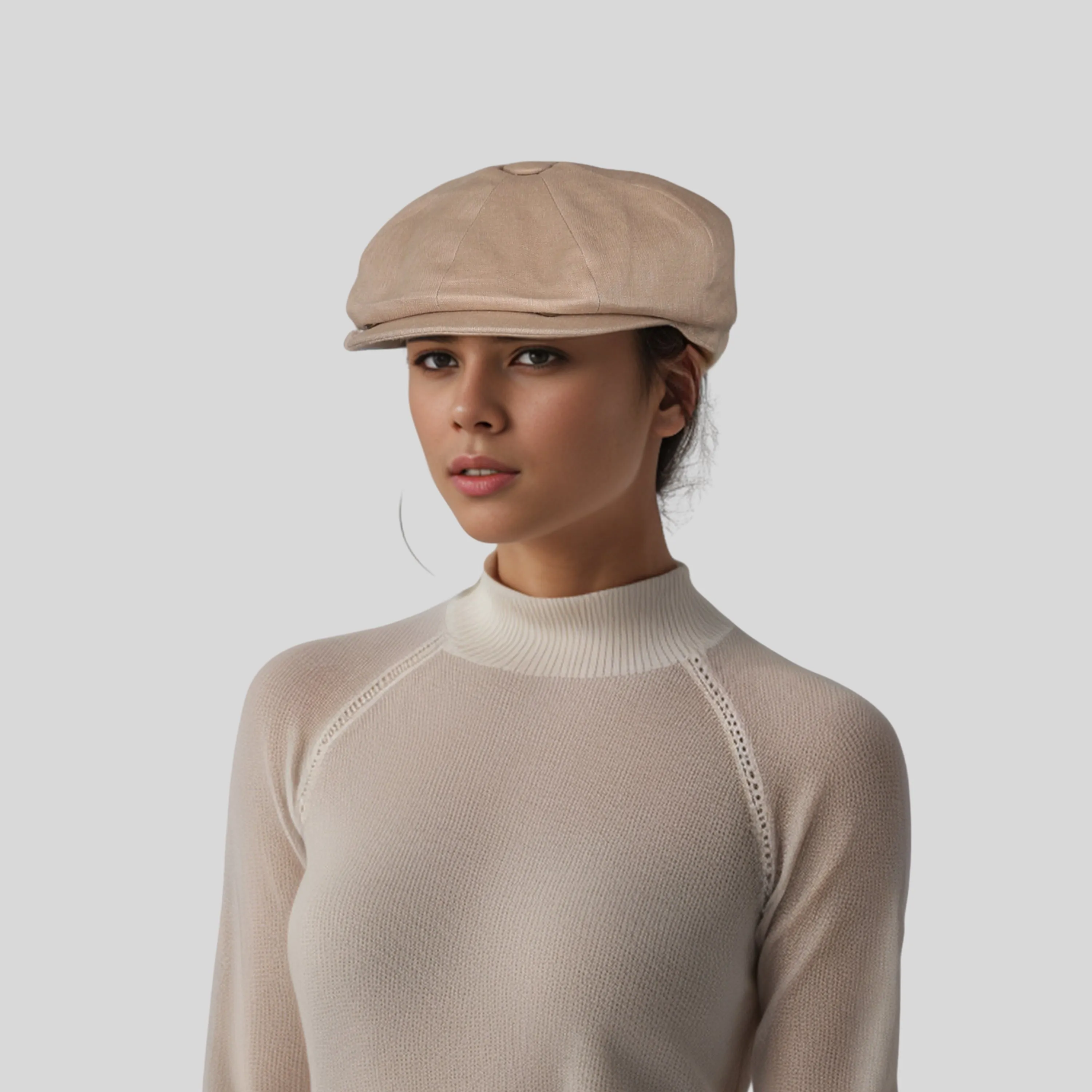 Newsboy Caps 100% Linen Plain Baker Boy Men's Flat Cap