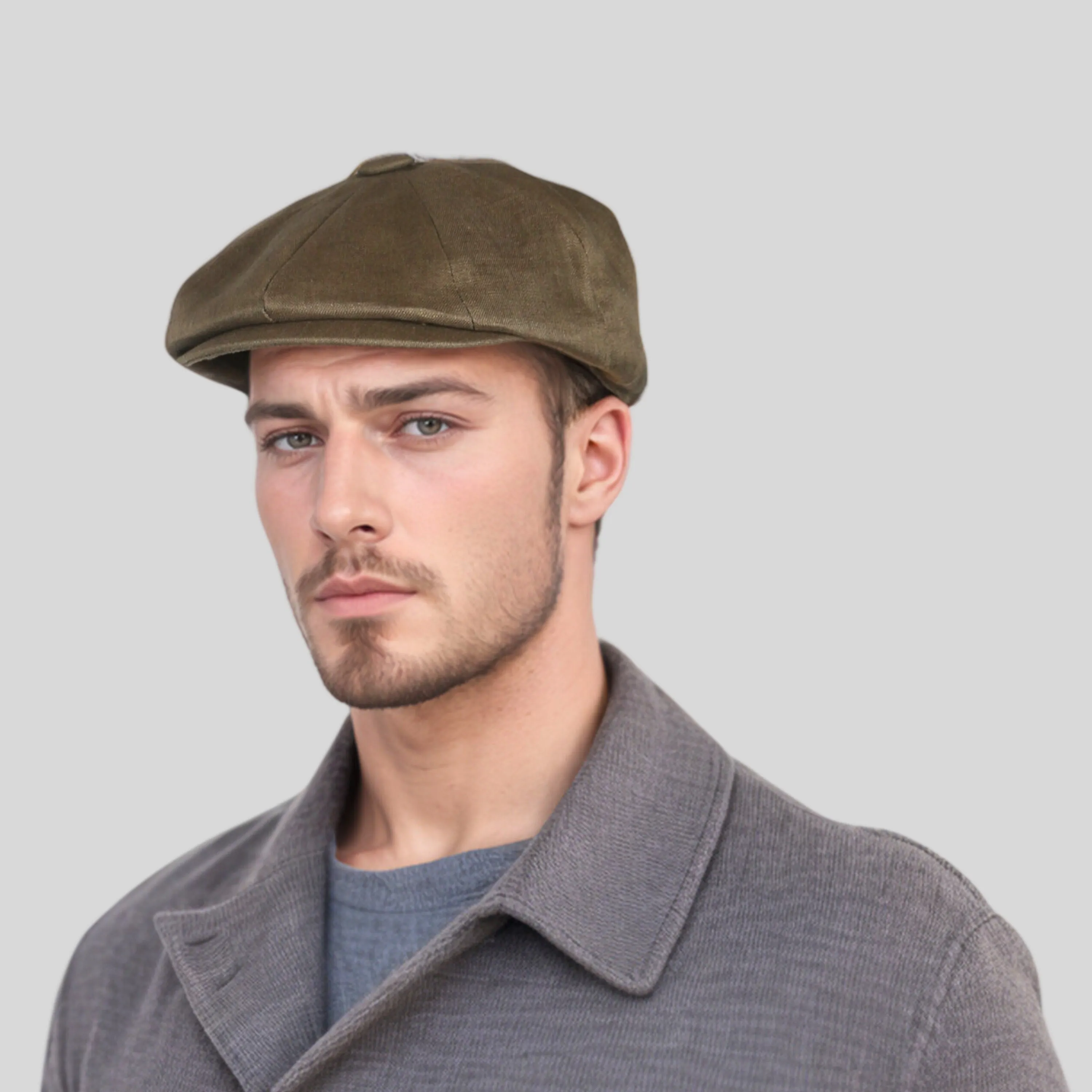 Newsboy Caps 100% Linen Plain Baker Boy Men's Flat Cap