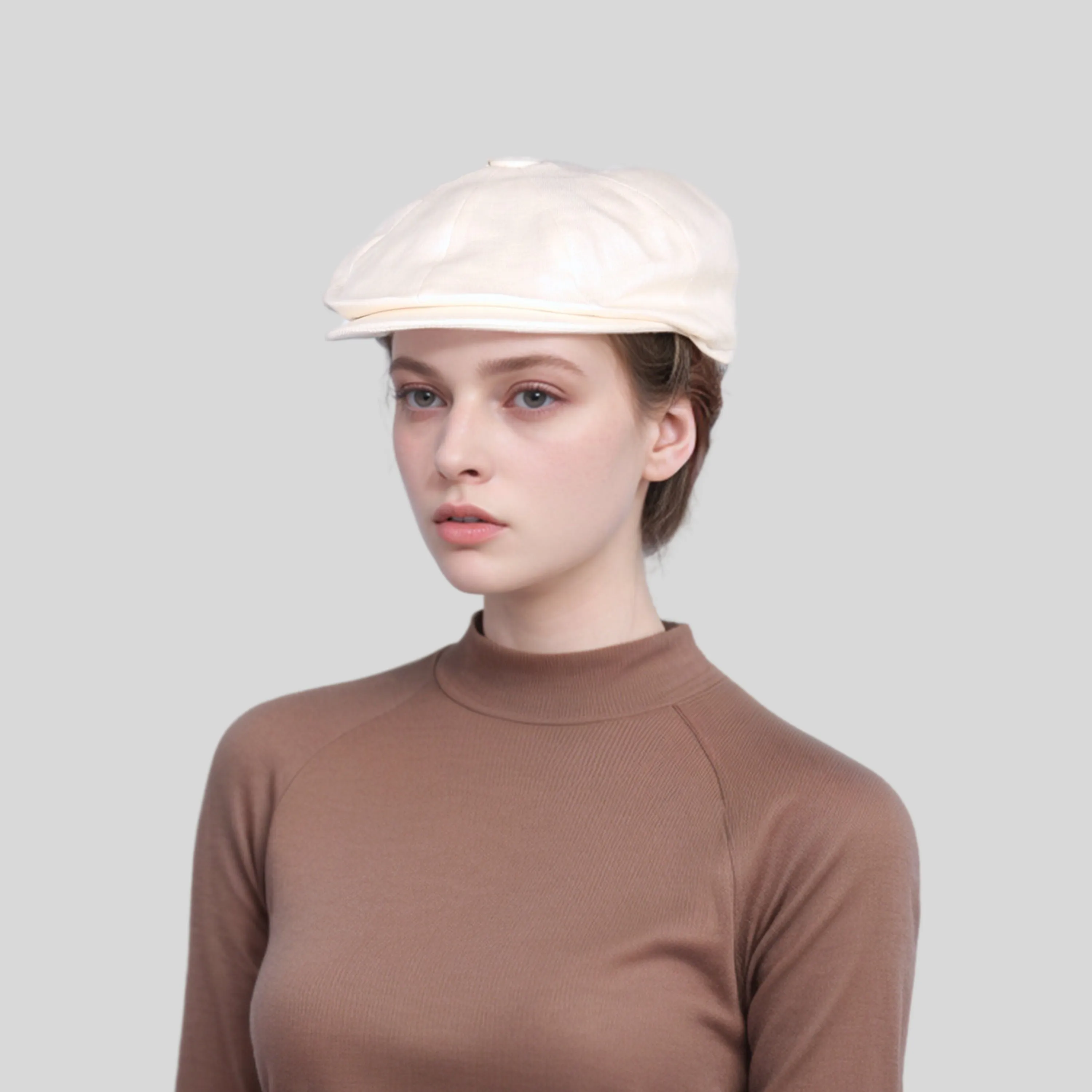 Newsboy Caps 100% Linen Plain Baker Boy Men's Flat Cap