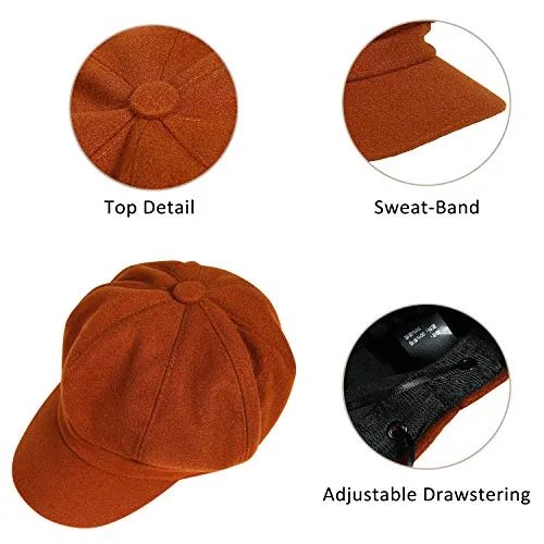 PanPacSight Women's Tweed Newsboy Cap