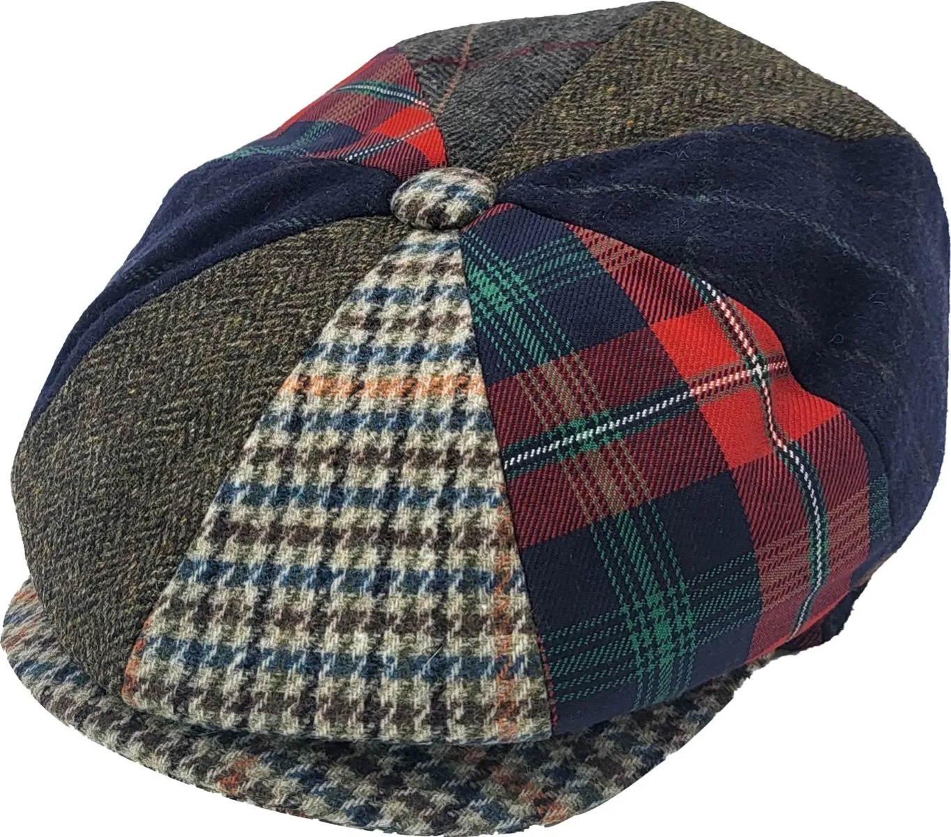 Patchwork Newsboy Cap - Classic 8 Panel Design