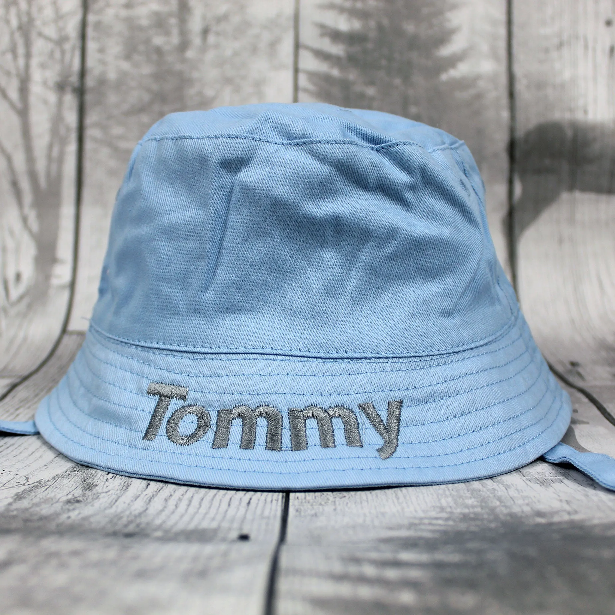 Personalised Baby Boys Bucket Hat - Blue