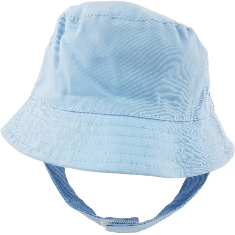 Personalised Boys Blue Bucket Hat With Chin Strap