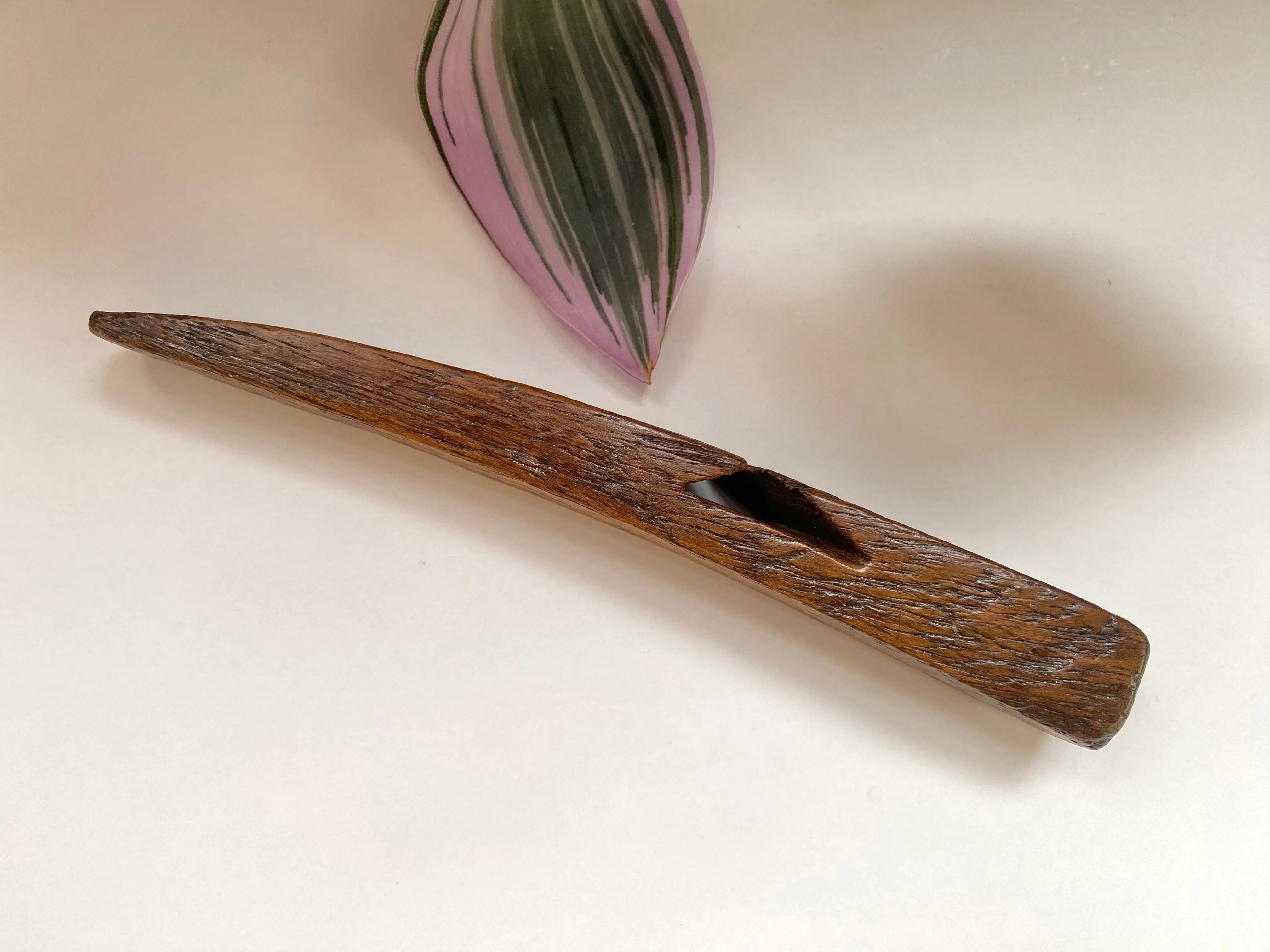 Rare Antique Early 19th Century Child’s Miniature Treen Knitting Sheath Initialled