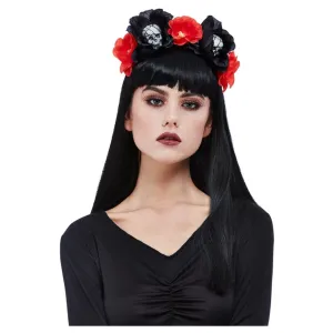 Skull Roses Headband