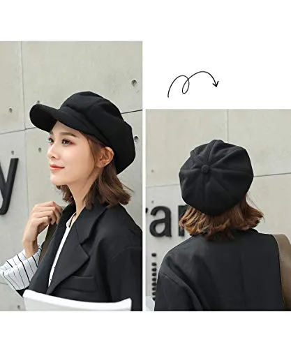 Sumolux Women's Beret Newsboy Cap