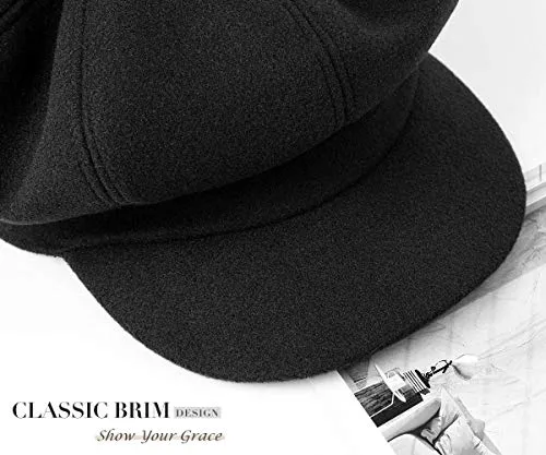 Sumolux Women's Beret Newsboy Cap