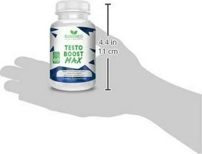 Sundhed Natural Testo Boost Max (60 Caps) - Natural Testosterone Booster for Men - Fortified Testosterone Supplements That Work