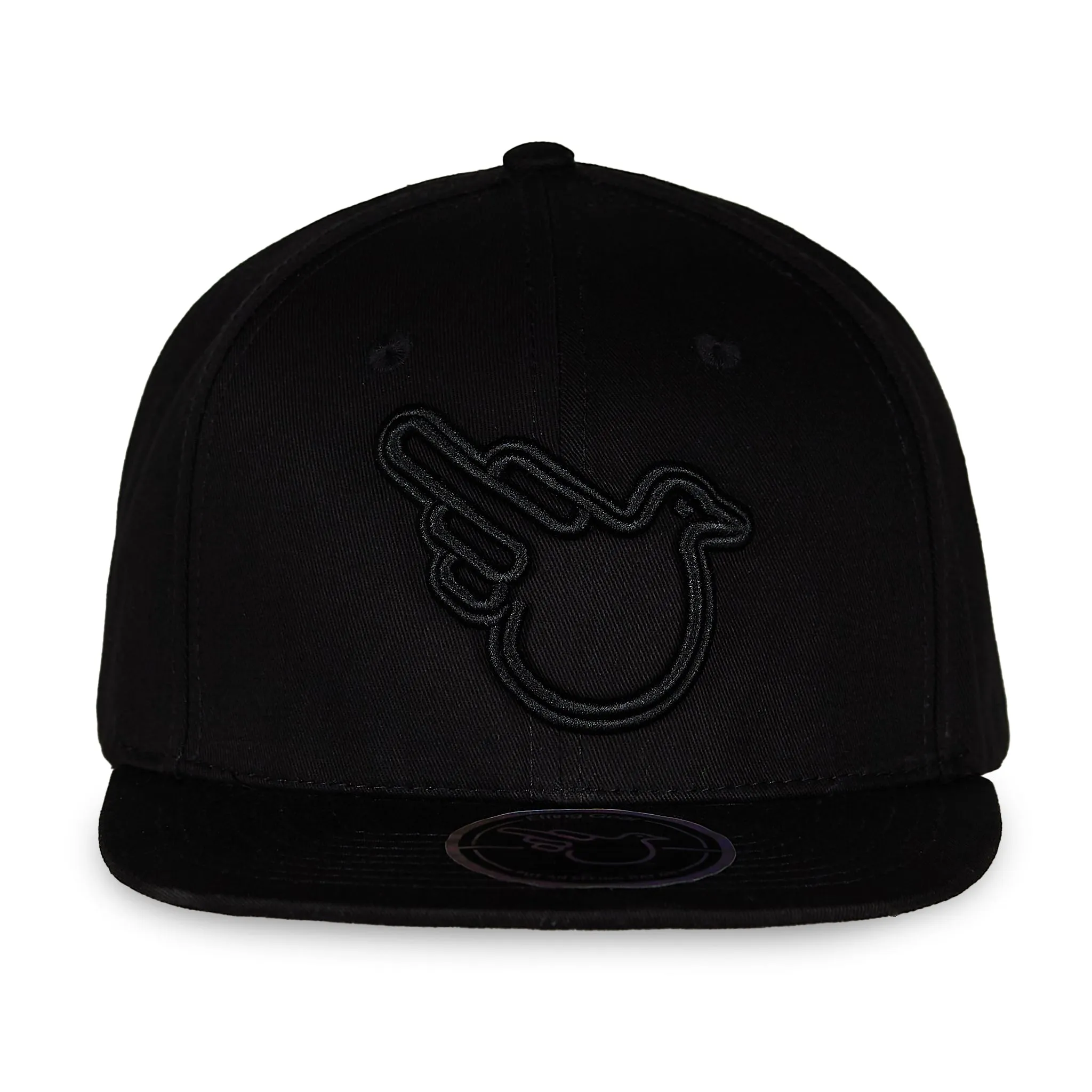 The Timothy Black Flat Brim Snapback Hat