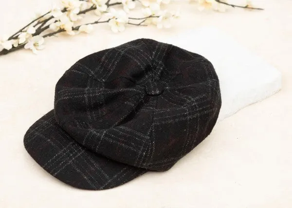 Women's Fashionable Plaid Newsboy Caps