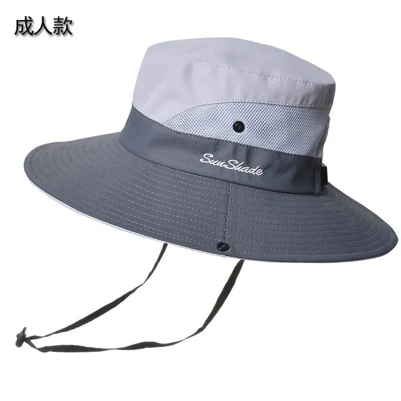Womens Ponytail Sun Hat UV Protection Mesh Foldable Wide Brim Beach Fishing Bucket Hats Summer Hiking Outdoor Climbing hike Caps