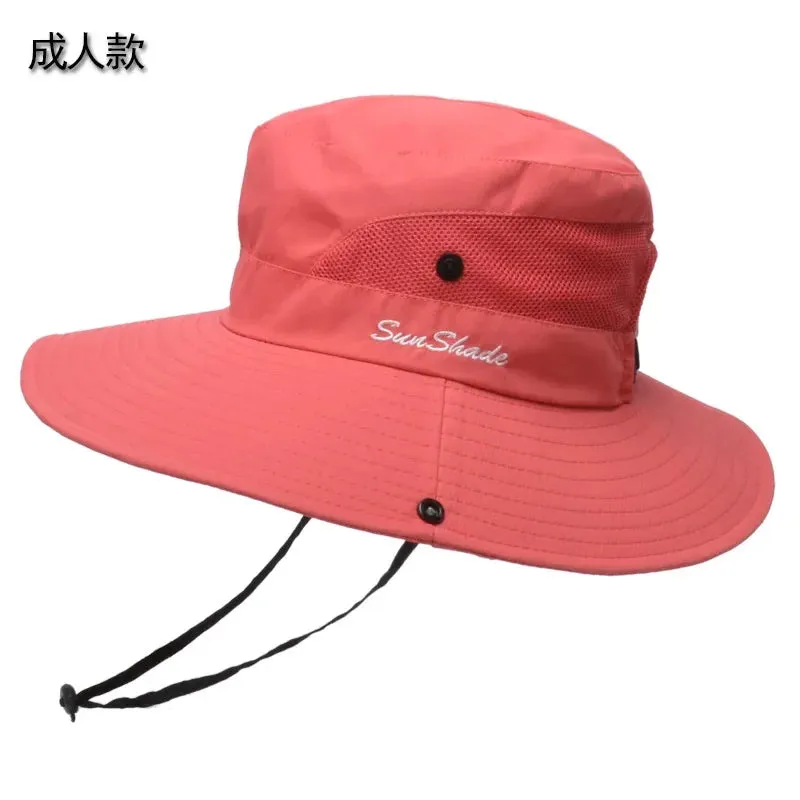 Womens Ponytail Sun Hat UV Protection Mesh Foldable Wide Brim Beach Fishing Bucket Hats Summer Hiking Outdoor Climbing hike Caps