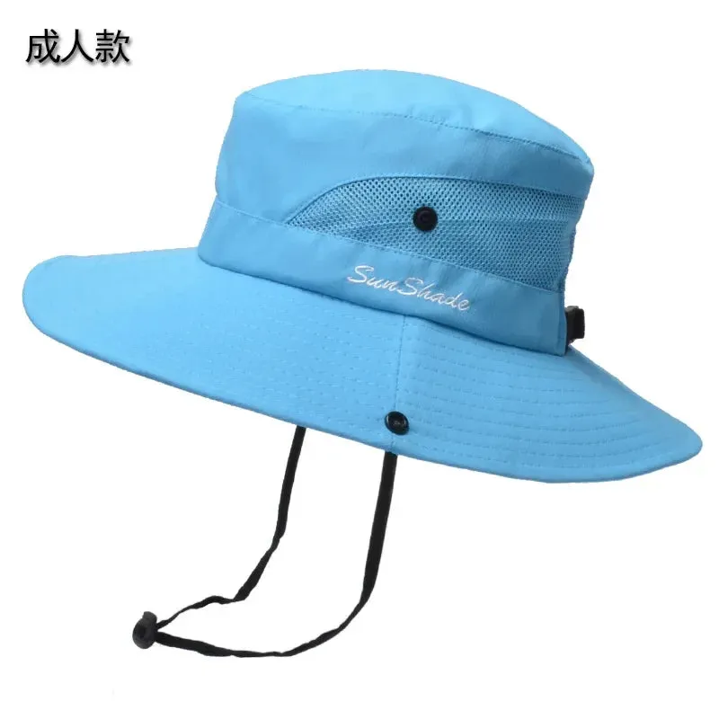 Womens Ponytail Sun Hat UV Protection Mesh Foldable Wide Brim Beach Fishing Bucket Hats Summer Hiking Outdoor Climbing hike Caps