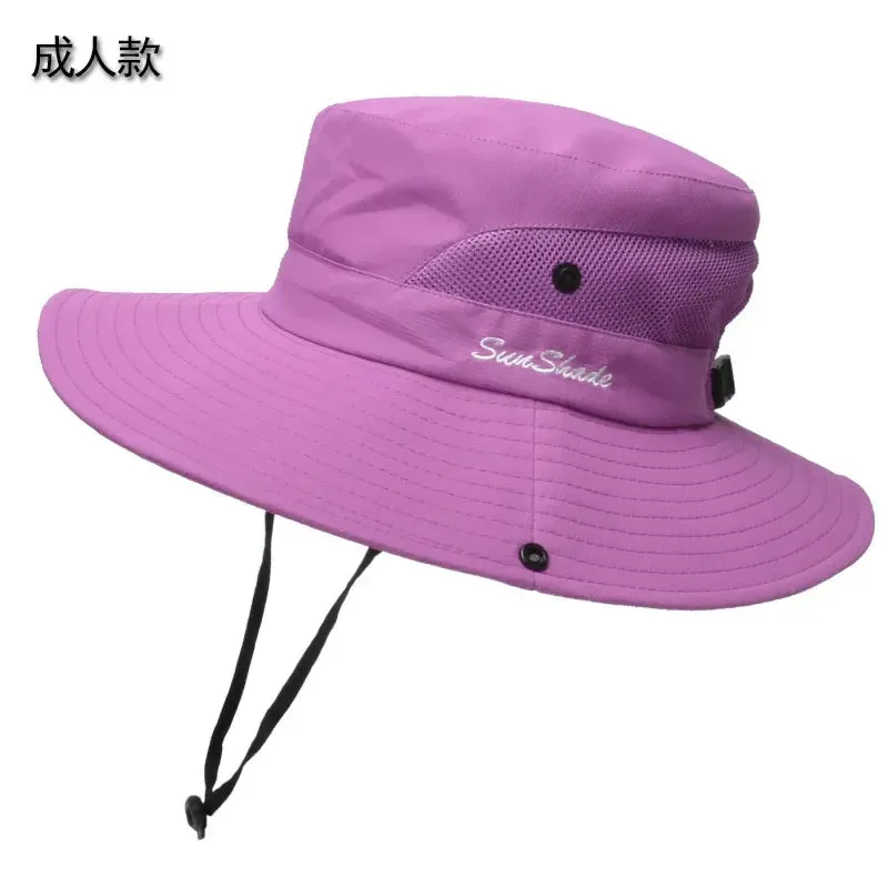 Womens Ponytail Sun Hat UV Protection Mesh Foldable Wide Brim Beach Fishing Bucket Hats Summer Hiking Outdoor Climbing hike Caps