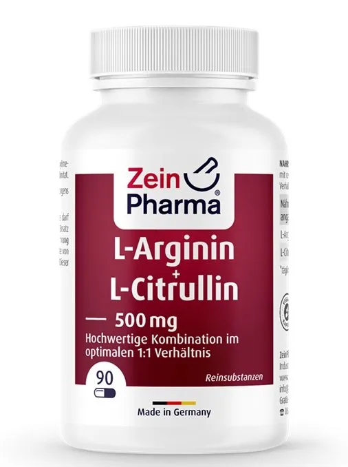 Zein Pharma L-Arginine   L-Citrulline, 500mg - 90 caps